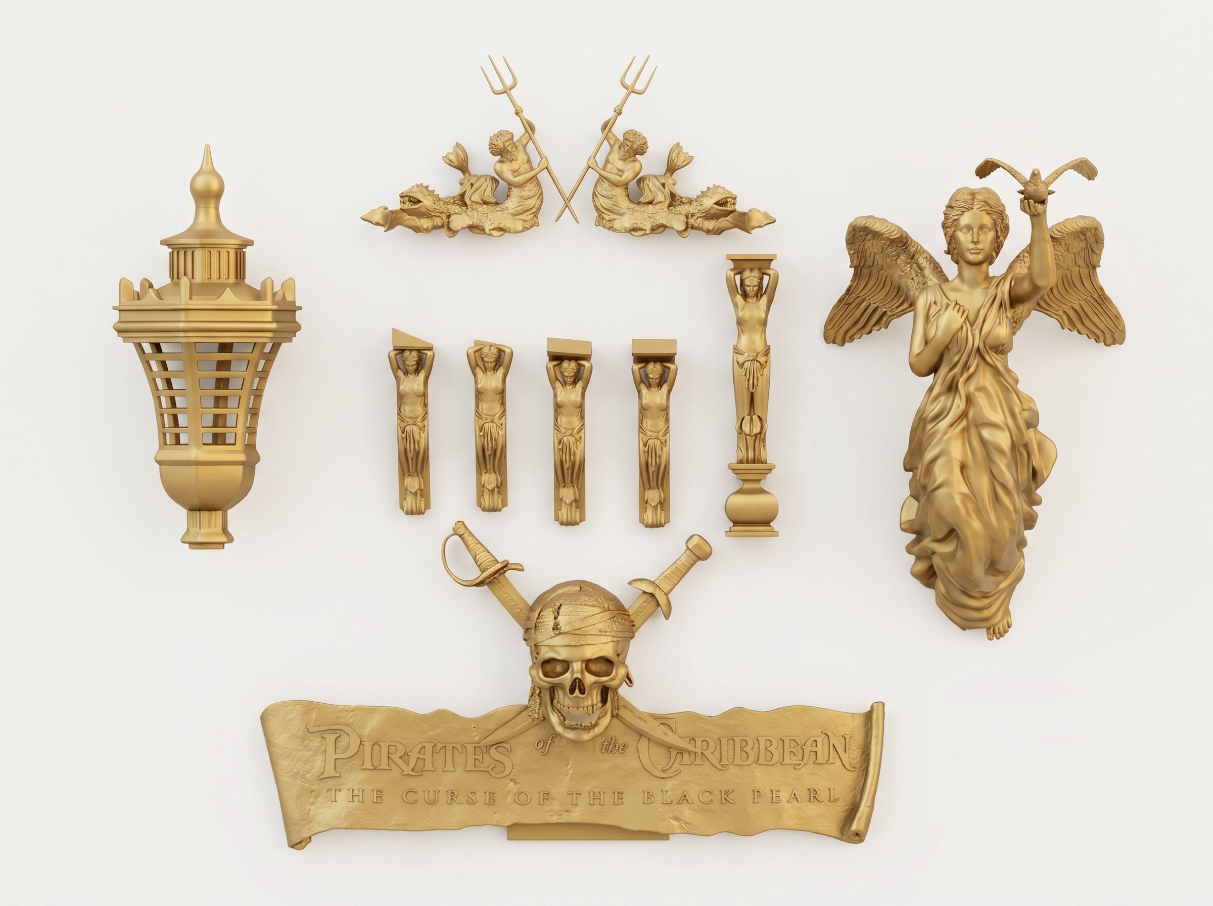 BLACK PEARL 4 BLACK PEARL PIRATE SHIP DECORATION 3d printer files