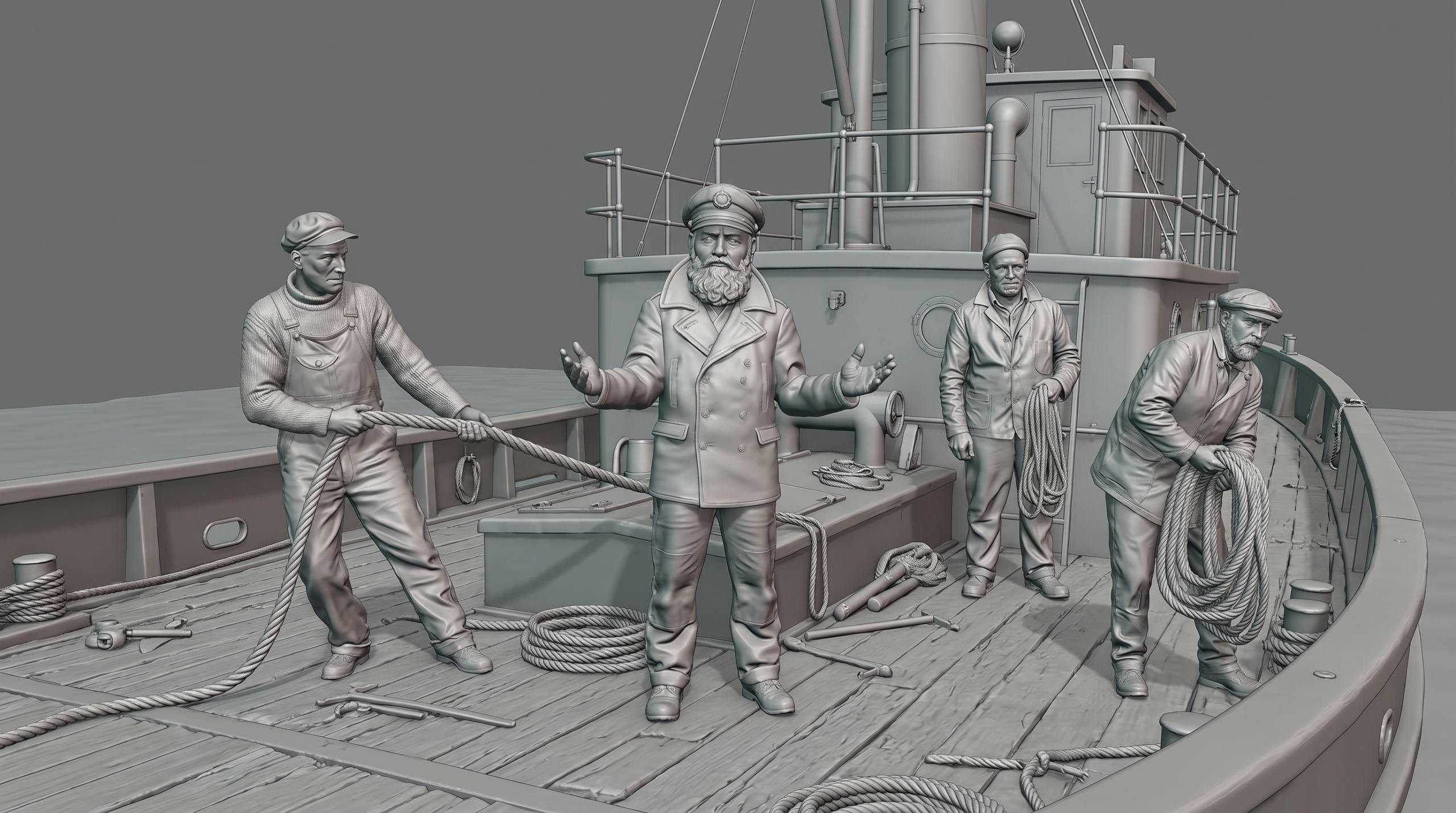 crew6 tugboat crew scale 1/48 3d printer files
